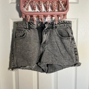 Shein - faded grey black shorts